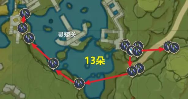 原神琉璃袋快速采集路线