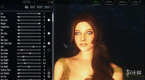 《上古卷轴5：天际重制版》全新角色菜单RaceMenuv0.4.19.14