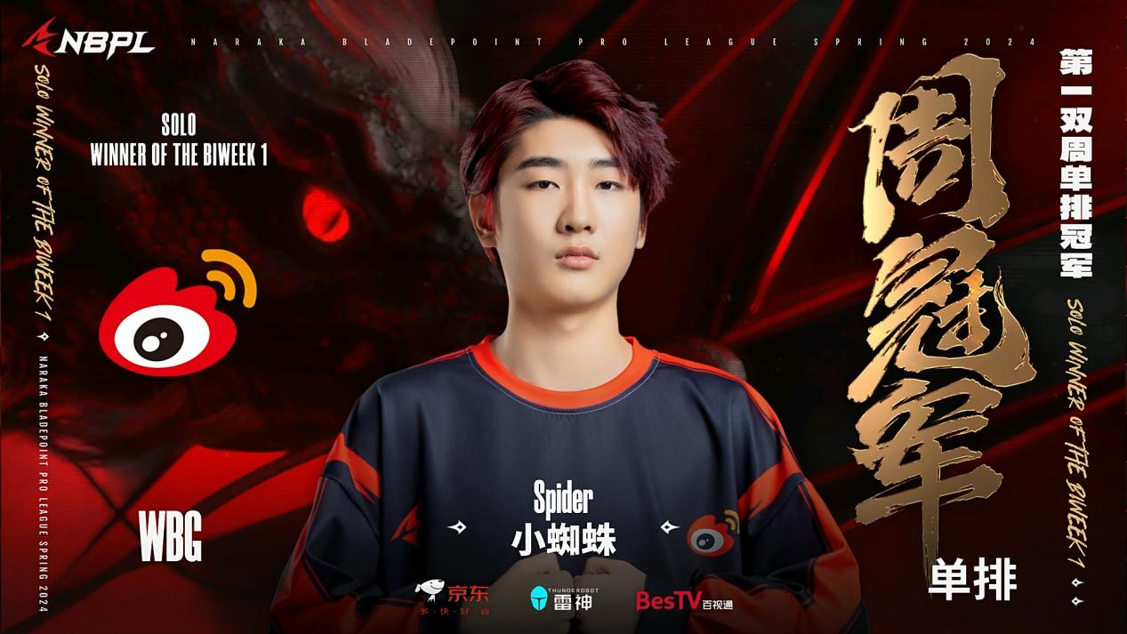 CC直播NBPL第一双周战罢,“蛛”神归位Spider勇夺周冠