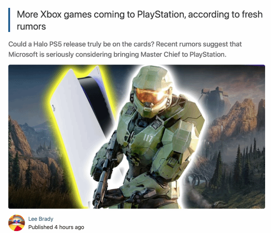曝所有Xbox第一方都将登PS 包括光环、极限竞速