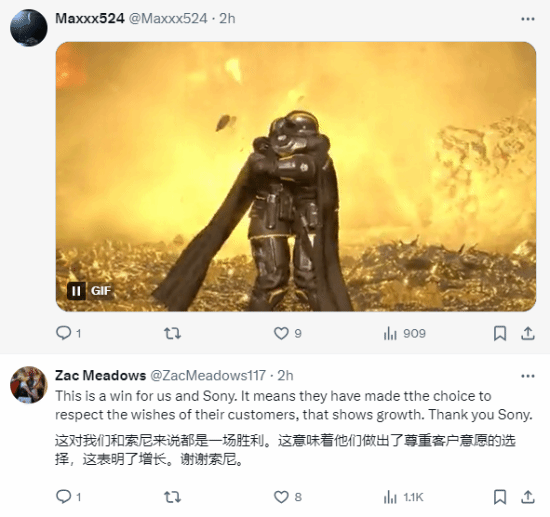 玩家大胜利！网友庆祝PS放弃《地狱潜者2》强绑账号