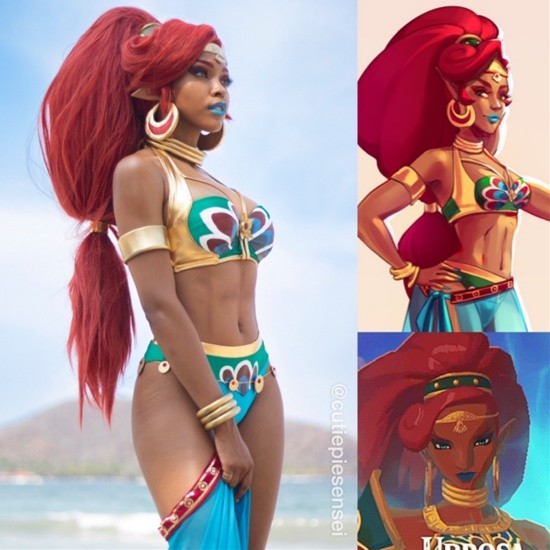 COSPLAY图赏：美国黑人小姐姐COS塞尔达女性角色 身材健美神还原