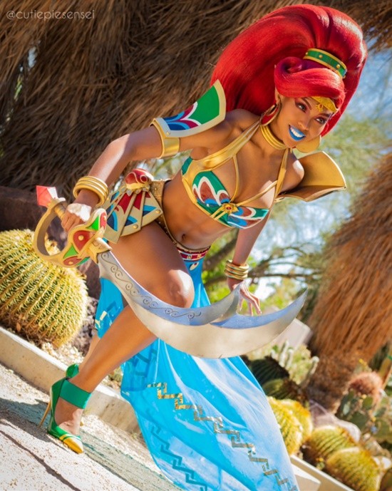 COSPLAY图赏：美国黑人小姐姐COS塞尔达女性角色 身材健美神还原