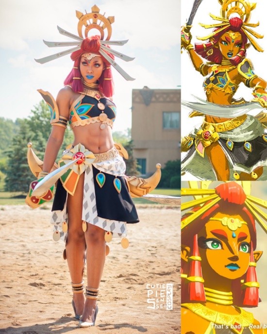 COSPLAY图赏：美国黑人小姐姐COS塞尔达女性角色 身材健美神还原