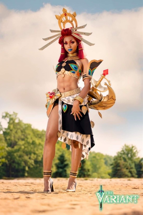 COSPLAY图赏：美国黑人小姐姐COS塞尔达女性角色 身材健美神还原