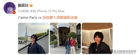 刘嘉玲与梁朝伟巴黎合照 秃头配花衣审美成迷