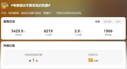 专家建议不要买低价机票:往往是“黑票代”