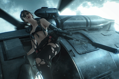 《合金装备5》静静COS：与Snake难解难分