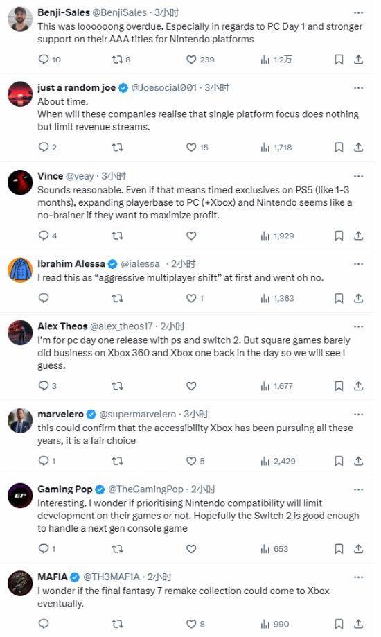 SE将积极拥抱多平台战略 玩家：早就该这么做了