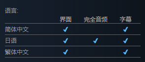 《超侦探事件簿雾雨谜宫Plus》支持语言介绍