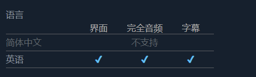 《功夫五神》支持语言介绍