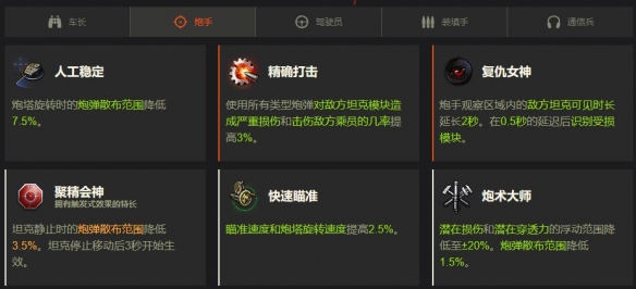 《坦克世界》乘员特长更新:革命性的全新系统