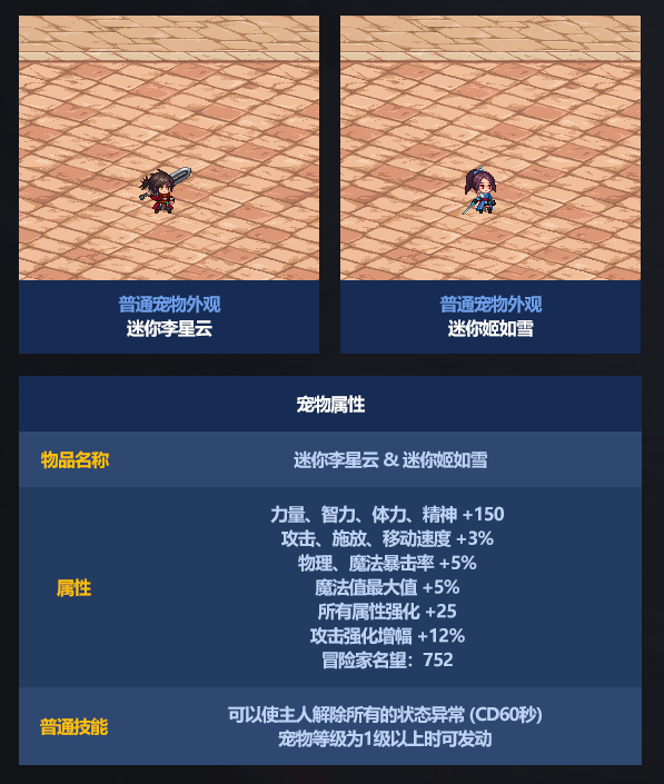 DNF2024国庆宠物属性一览